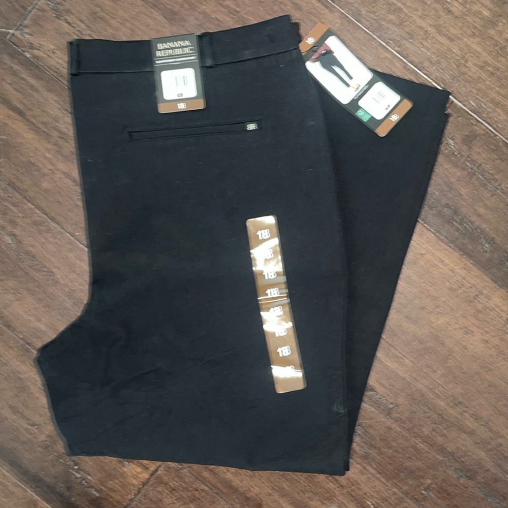 New Banana Republic Black Pants size 18 slim straight cropped